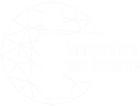 The Innovative Workspace logo in white, on navy